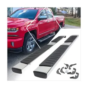 Pm-55541 Pm Performotor Pair 6 Inch Chrome Stainless Running Boards Side Step Bars Compatible With