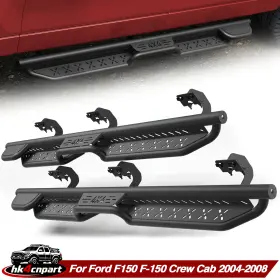 Ss-f161-hk Pofenze Steel Running Boards For Ford F-150 4 Doors 2004-2008 Nerf Bar Side Steps