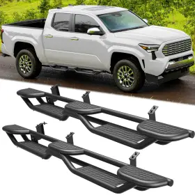Pofenze Ss-t304-ul 3-stairs Running Boards For 2024-2026 Tacoma Double /crew Cab Drop Side Step