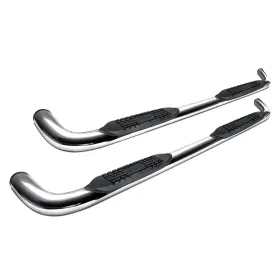 11241s Promaxx Automotive For Ford F-150 15-22 3 Inch Cab Length Polished Round Nerf Bars