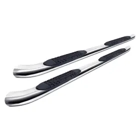 41489s Promaxx Automotive For Toyota Tundra 07-21 4 Inch Cab Length Polished Oval Curved Step Bars