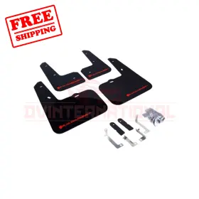 Rally Armor 720264702693 Ur Black Mud Flap With Red Logo For 2012-2018 Hyundai Veloster