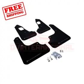 L172083 Rally Armor Ur Black Mud Flap With Grey Logo For Mitsubishi Evo X 2008-2017