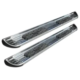 1303-0096 Raptor Series Running Boards 7in Side Steps Stainless Steel For 2009-14 Ford F-150 Crew Cab