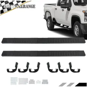 Rr2772436 Refitfullrange Nerf Bar Side Step Black Running Boards 6 Inch For 19-2023 Silverado 1500 Double Cab