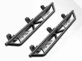 Atearb005-91 Road Beast Drop Side Steps Running Boards For 18-26 Jeep Wrangler Jl 4 Door Nerf Bars Steel