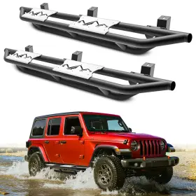 Atearb007 Road Beast Drop Running Boards Side Steps For 2018-2025 Jeep Wrangler Jl 4 Door Double Cabs
