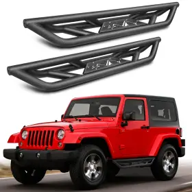 Atearb017 Road Beast Drop Side Steps Running Boards For 2007-2018 Jeep Wrangler Jk Jku 2 Door Steel