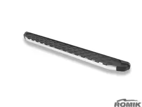 52392418 Romik 5 Rec Series Black Running Boards With Polished Trim