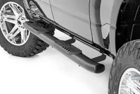 21004 Rough Country Black Oval Steps For 2019-2025 Dodge Ram 1500 -