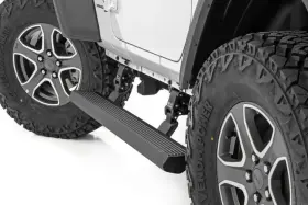 Psr61030 Rough Country Suspension Power Running Boards Dual Electric Motor 2 Door Jeep Wrangler Jl 18-24