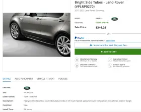 Vplrp0270 Rover New Running Board Tubes Oem 2017-2022 Land Discovery #3