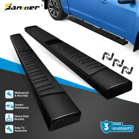 Sn-c19-c01 Sanooer For 2019-2024 Silverado/sierra Crew Cab 6 Inch Step Board Running Nerf Bar