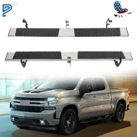 Po737375lt Silscvtt Running Board 6 Inch Fit For Silverado/sierra Crew Cab 2019-2022 Nerf Bars Side Step