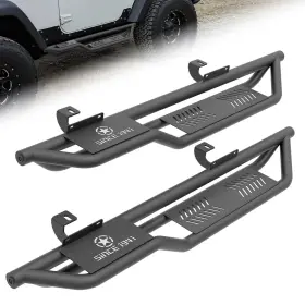 Xsrn060109357 Soenboo Heavy Duty Steel Nerf Bars Running Boards For 2007-2018 Jeep Wrangler Jk 2 Doors