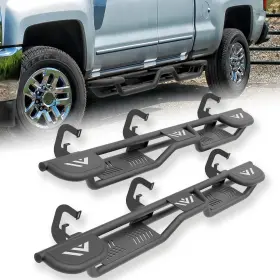 Xsrn065004357 Soenboo Running Boards 3-raised Steps For 2007-2018 Silverado And Sierra 1500 Extendedcab