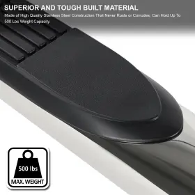 Ssb3-tit04xcs2-wb Spec-d Tuning Fits 2004-2021 Titan King Ext Cab Chrome Side Step Nerf Bar Running Board #2