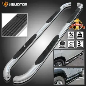 Ssb3-tit04xcs2-wb Spec-d Tuning Fits 2004-2021 Titan King Ext Cab Chrome Side Step Nerf Bar Running Board