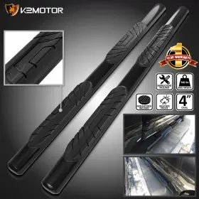 Ssb4-siv1915dcbk-wb Spec-d Tuning 19 Fits 2019-2021 Chevy Silverado 1500 Double Cab 4 Inch Running Boards Side Step Bars
