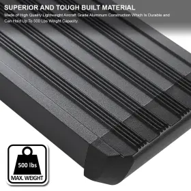 Ssb5i4-tun07cmbk-wb Spec-d Tuning Fits 2007-2021 Tundra Crew Max 5 Inch Side Step Running Board Nerf Bars Aluminum #2