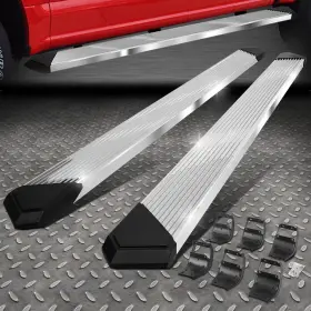 Speed Daddy Sdd-stepbztl8206ssbk For 15-24 Ford F150-f350 Sd Crew Cab 6 Inch Ss Pleated Side Step Bar Running Boards