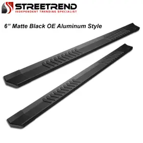 Rbjz866oemb Streetrend Stdrbjzbrram096p For 2009-2018 Dodge Ram Crew Cab 6 Inch Matte Blk Aluminum Side Step Running Boards
