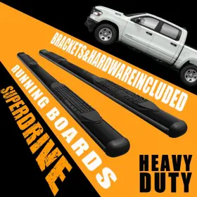 B09s0838 Super Drive Fit 2019-2022 Dodge Ram 1500 New Body Crew Cab 4 Inch Black Running Boards Side Bars