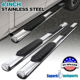 Superbautoparts 841808188923 Fits 2021-2024 Gmc Yukon Tahoe 4 Inch Oval Tubular Side Running Board Bright Mirror