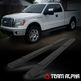 Tma-kb9618ltzbpets Team-alpha Fits 2004-2014 Ford F150 Super Cab Black Stainless 4.75 Inch Flat Board Nerf Bar