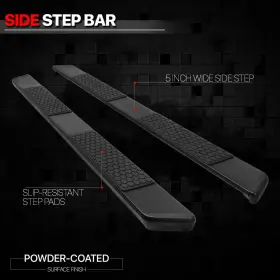 Tma-kbss5328ltzbpets Team-alpha Fits 2007-2019 Gmc Sierra Ext Cab Black Stainless 5 Inch Flat Board Side Step Bar #2
