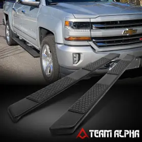 Tma-kbss5328ltzbpets Team-alpha Fits 2007-2019 Gmc Sierra Ext Cab Black Stainless 5 Inch Flat Board Side Step Bar