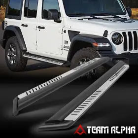 Tma-ss3418ltzbpets Team-alpha Fits 2018-2022 Wrangler Jl 4dr Silver Side Rock Slider Guard/armor Rocker Bar