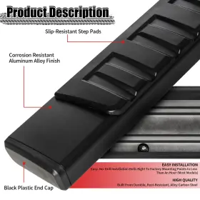 Tq-dc19-b Tenchimn 6 Inch Running Boards For 2019-2023 Ram 1500 New Body Style Crew Cab Side Nerf Bars #2