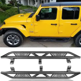 C002-1 Tokmowin Side Step Running Boards Nerf Bars Steel Fit Jeep Wrangler Jl 2018-2024 4 Door