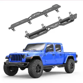Tmy.e006 Tokmowin For 2020-2025 Jeep Gladiator Jt 4 Door Two Stair Running Boards Side Steps Black