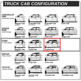 Tsk-stepb5o944bk Top Street King 5 Inch Oval Coated Side Step Nerf Bars Running Boards For Ford Super Crew Cab 15-20 #3