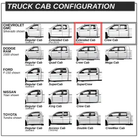 Tsk-stepbnbk33003 Top Street King 5.5 Inch Coated Step Bar Running Board For Silverado Sierra Heavy Duty Ext Cab 07-19 #3