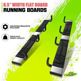 Tsk-stepburam95t1s Top Street King 6.5 Inch Rectangular Step Pad Running Boards For Dodge Ram 1500 Standard Cab 94-02