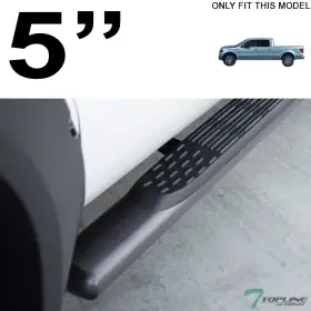 Sbhd-f15009cc-5-bk-tl Topline Autopart For 2009-2014 Ford F150 Super Crew 5 Inch Oval Side Step Nerf Bars - Black
