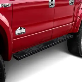 A4017b Trailfx - 4 Inch T4 Series Cab Length Black Trapezoid Step Bars #2