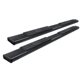 A4017b Trailfx - 4 Inch T4 Series Cab Length Black Trapezoid Step Bars
