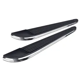 R0001rb-r0016mk-bndl Trailfx 6 Inch Black W Polished Trim Running Boards