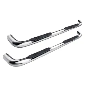 Tuff-bar 026149009308 For Chevy Silverado 2500 Hd 01-19 Step Bars 3 Inch Cab Length Polished Round Bent