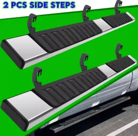 15455h6-ss Unbranded / Generic For 07-18 Silverado/sierra 1500 Double Cab 6 Inch Running Board Side Step Nerf Bar H