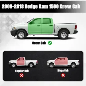 Gtw00067 Unbranded / Generic Drop Running Boards For 2009-2018 Dodge Ram 1500 Crew Cab Nerf Bar 6 Inch Side Step #2