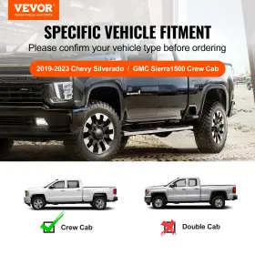 Kctjbzds2019ec8bb Vevor Running Boards 6 Inch Fit 2019-2023 Chevy Silverado/gmc Sierra 1500-crew Cab #2