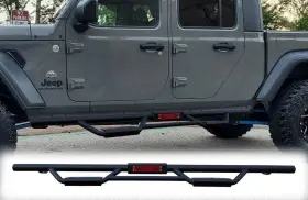 Vijay 763333714517 2pcs Steel Running Boards/nerf Bar/side Step For 20-25 Jeep Gladiator Jt 4 Doors