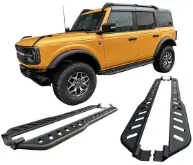 Br-cg07-es Vijay Track Side Step/running Board Texture Black For 2021-2024 Ford Bronco 4-doors