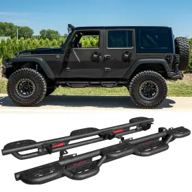 Jk-cg03b Vijay Steel Side Step Nerf Bars For 2007-2017 Jeep Wrangler Jk 4 Door /running Boards
