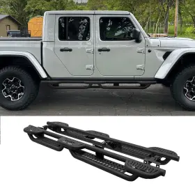 Jt-cg04 Vijay New Textured Steel Side Step Nerf Bars For 2020-2025 Jeep Gladiator Jt 4 Doors